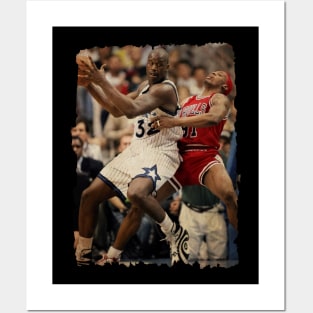 Shaquille O'Neal vs Dennis Rodman, NBA Finals Vintage Posters and Art